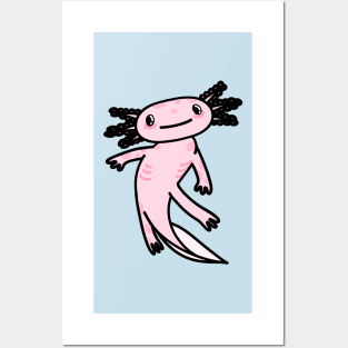 Happy axolotl Posters and Art